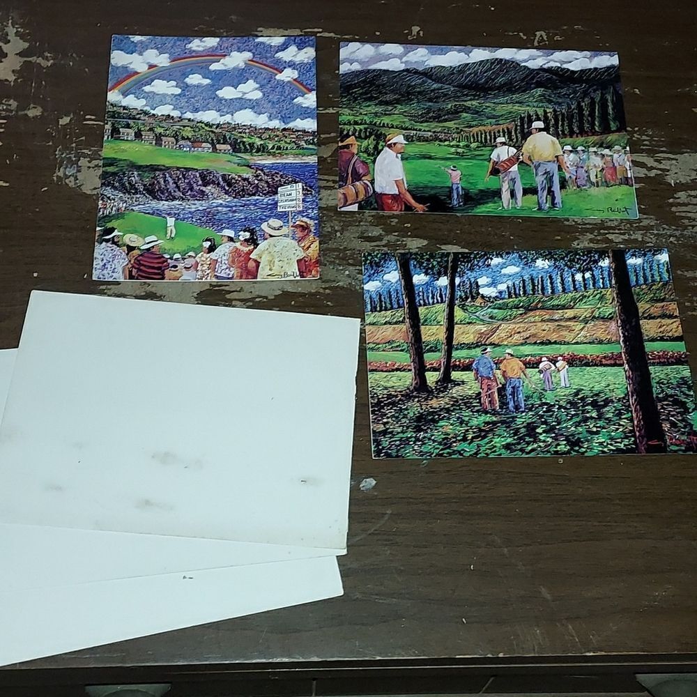 Vintage Guy Buffet Kapalua Golf Greeting Cards (3)